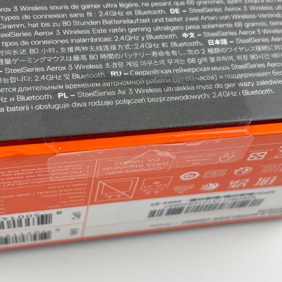 Steelseries Aerox 3 Wireless Gaming Mouse Lightweight White NEW Sealed - Picture 7 of 7